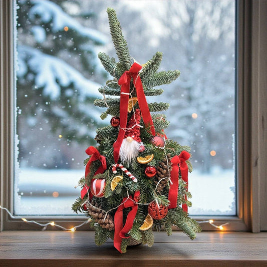 Aranjament Bradut Crăciun – Brad Natural 70 cm