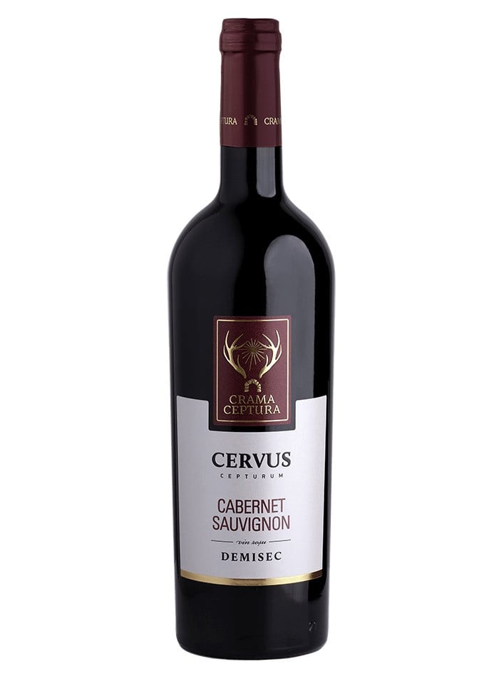 Vin rosu Cabernet Sauvignon demisec, sticlă elegantă