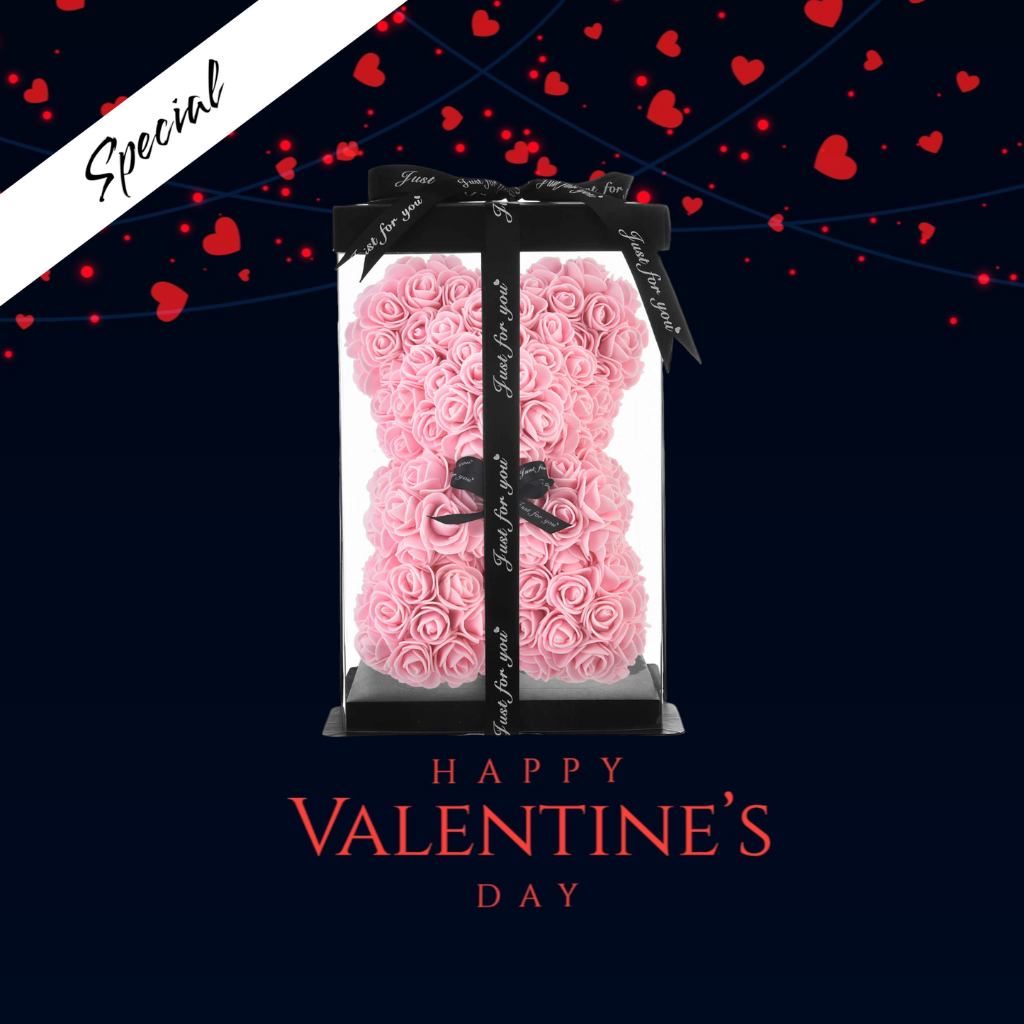 Ursulet de sapun roz pentru Valentine's Day, cadou special