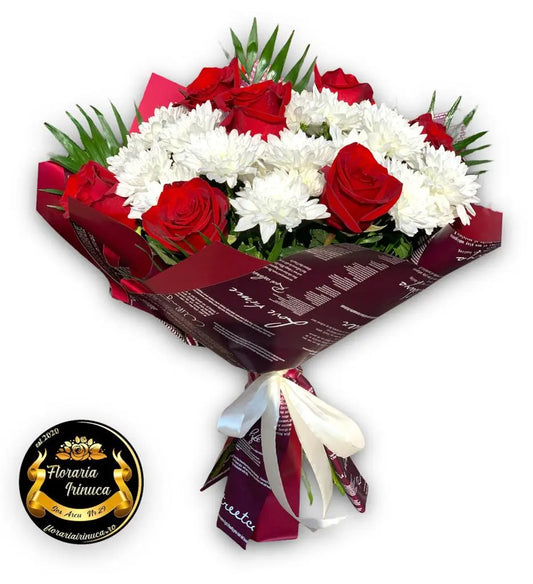 Bouquet Red&White Synergy Floraria Irinuca